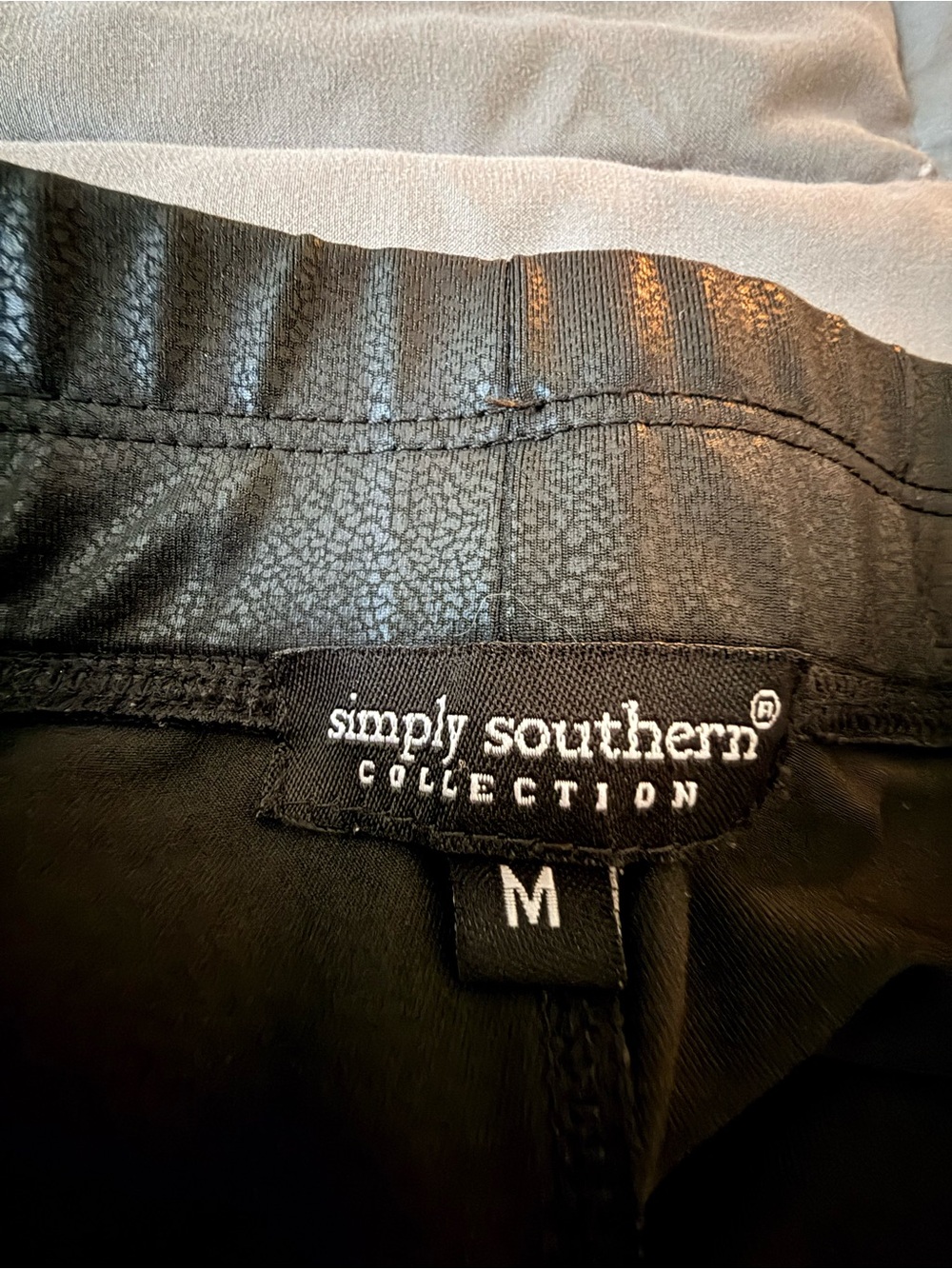 Simply Southern Black matte finish spandex pants